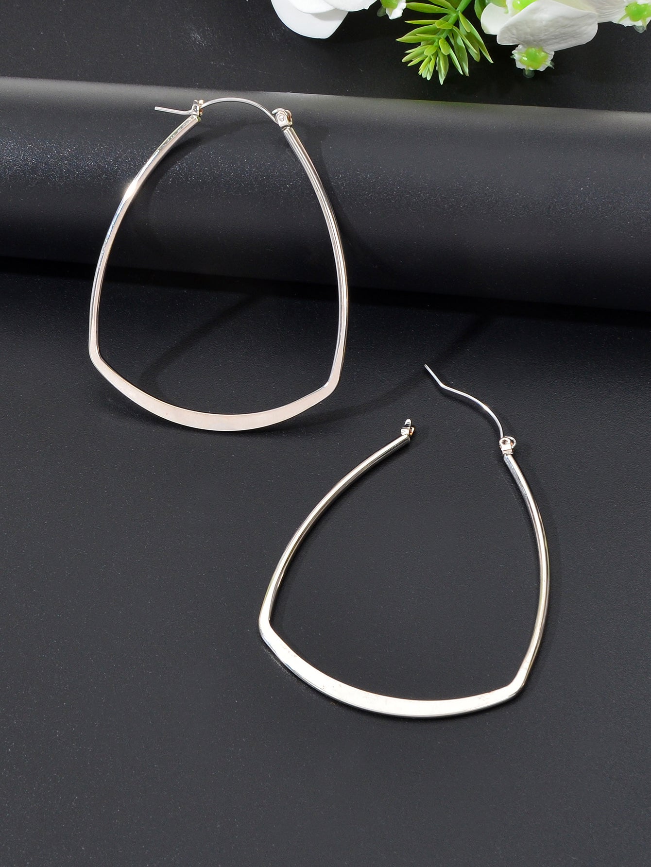 Asymmetrical Hoop Earrings Chic and Minimalist Accessories Holiday Jewelry Gift