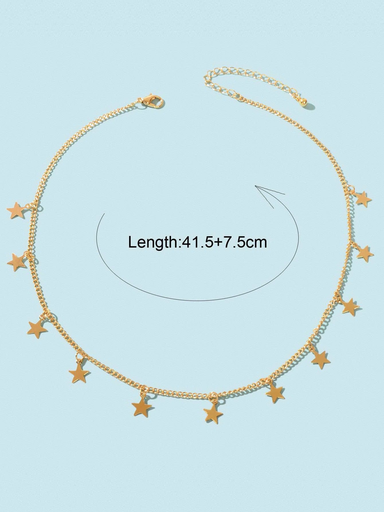 Shine Bright Necklace with Multiple Small Star Pendants Celestial Charm Jewelry