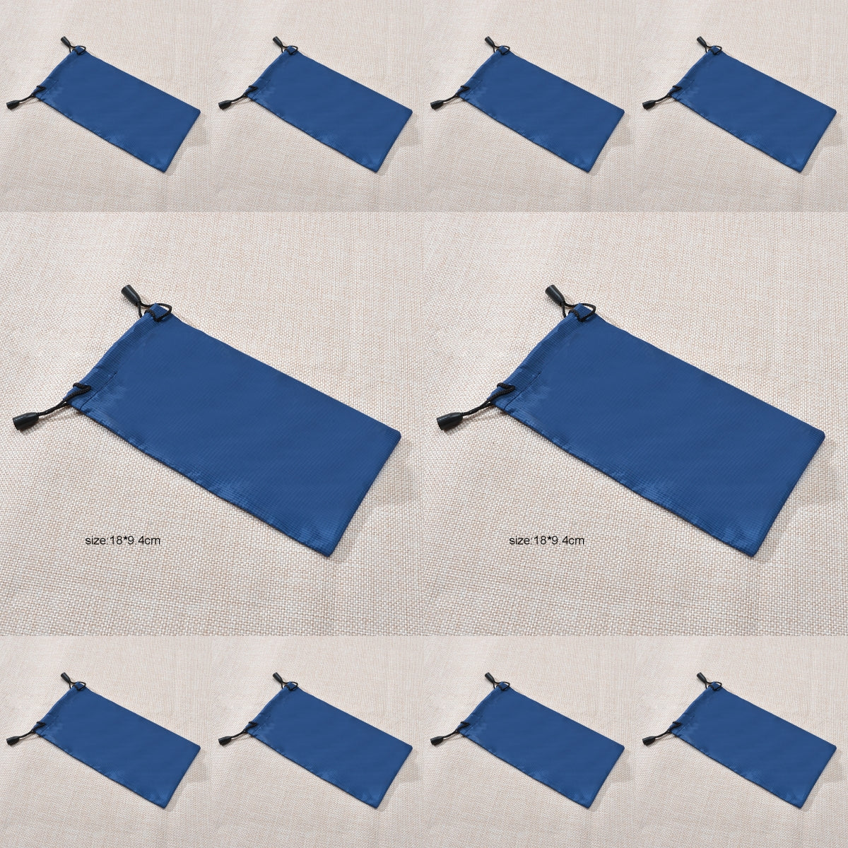 10 pcs Random color Soft Polyester Pouch Bag Glasses Sunglasses Case set Storage Bag for Eyeglasses