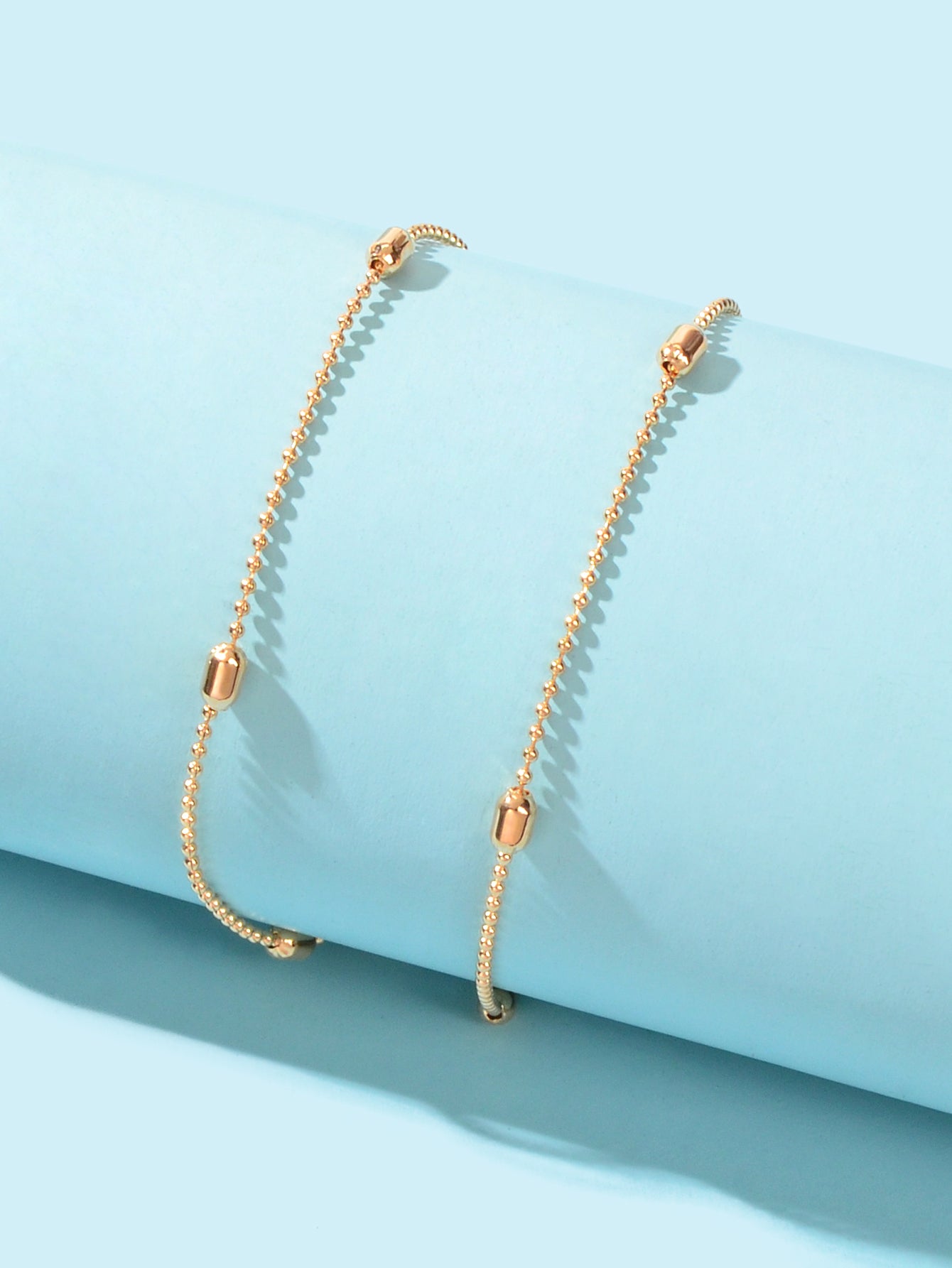 Stylish Double-Layer Beaded Anklet with Tiny Beads Chic Footwear Accent Jewelry