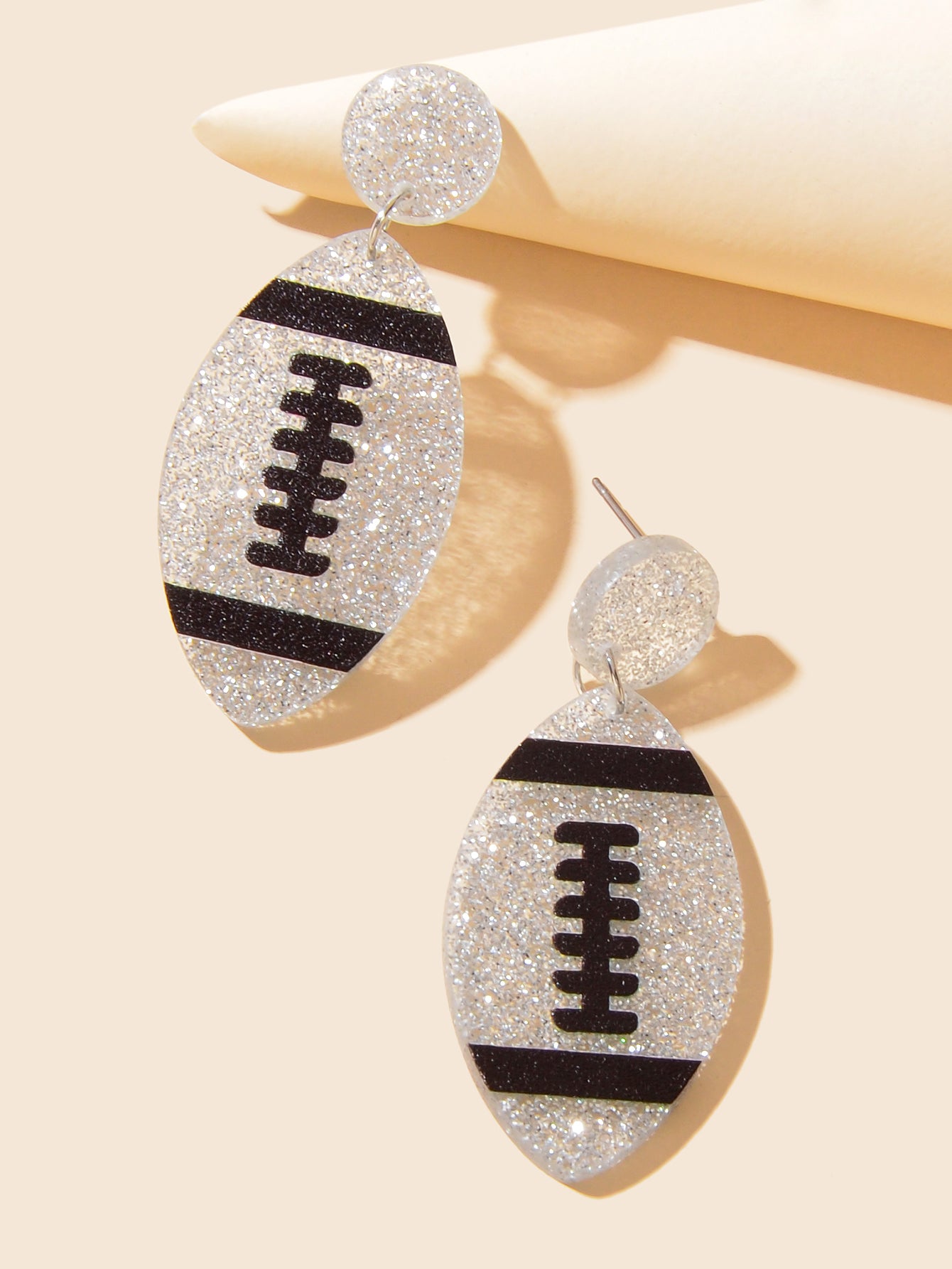AFL Aussie Football Earrings Resin Footy Stud Rugby Australian Football Jewelry