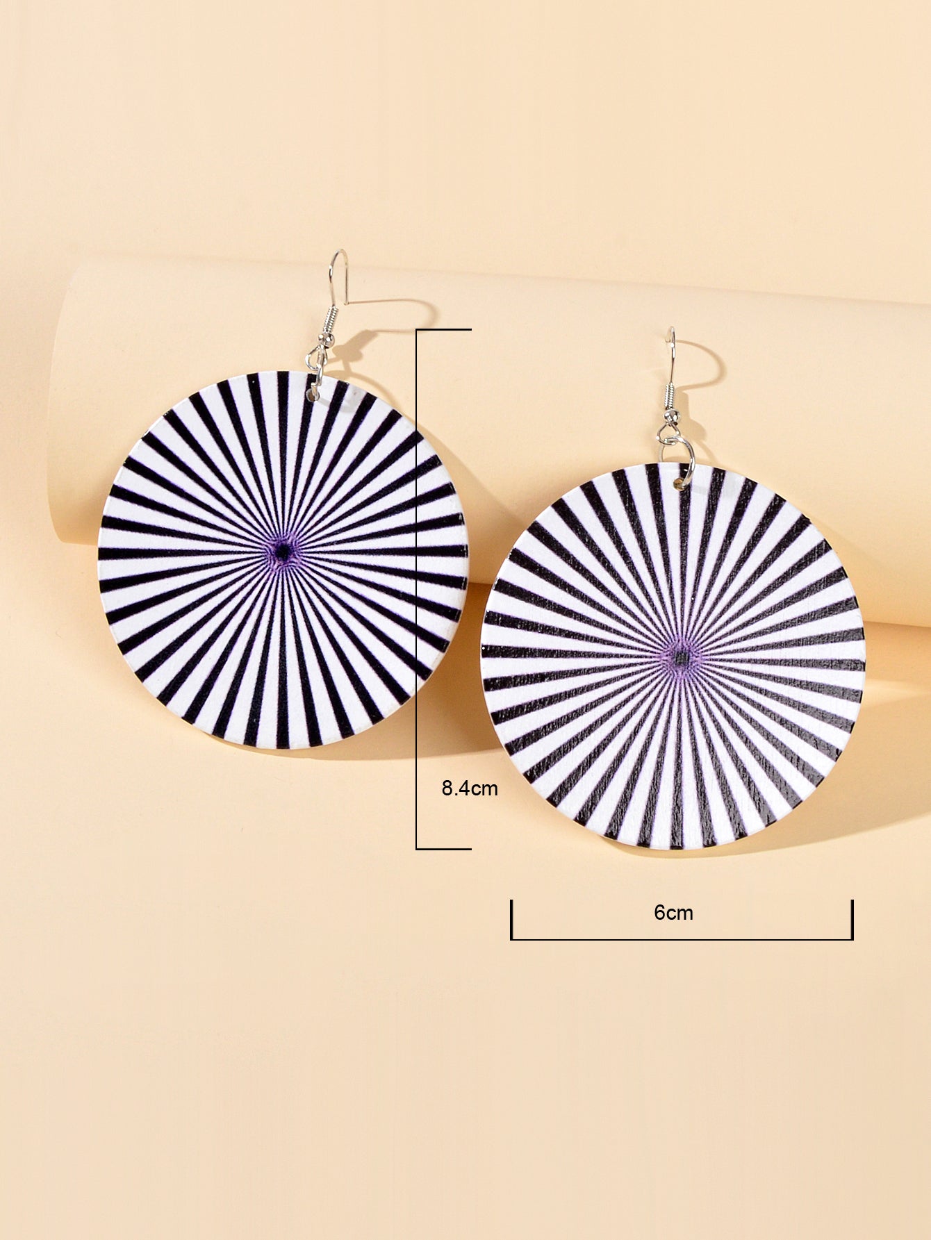 Ladies Jewellery Boho Chic Geometric Wood Round Holiday Dangle Big Earrings Gift