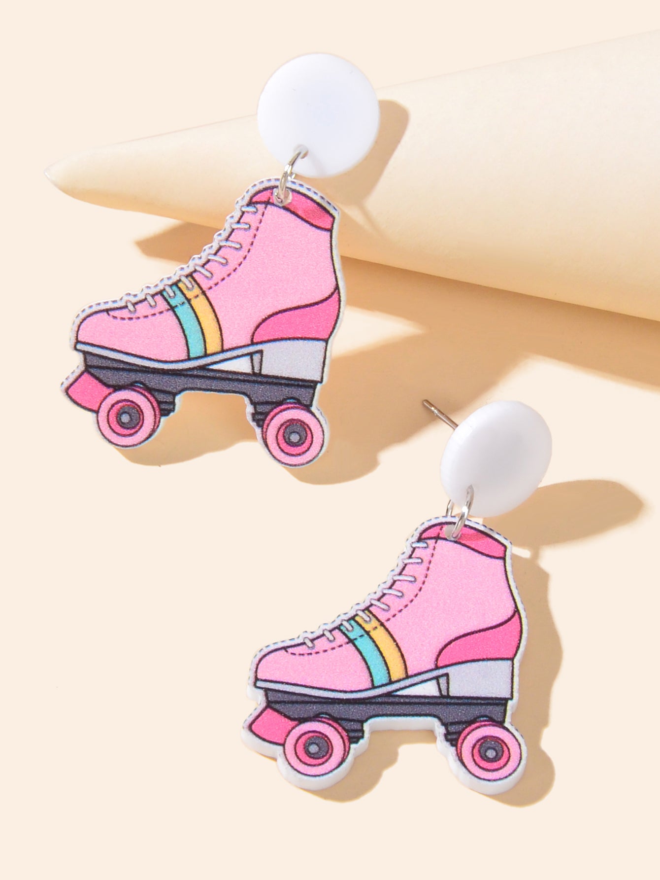Colourful Ice Skates Pendant Earrings Fun Unique Accessories Skating Enthusiasts