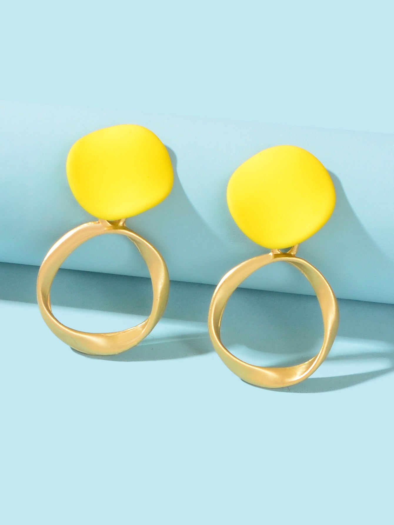 Round Dangling Stud Earrings Candy Colourful Bohemian Party Hoop Jewellery Gift