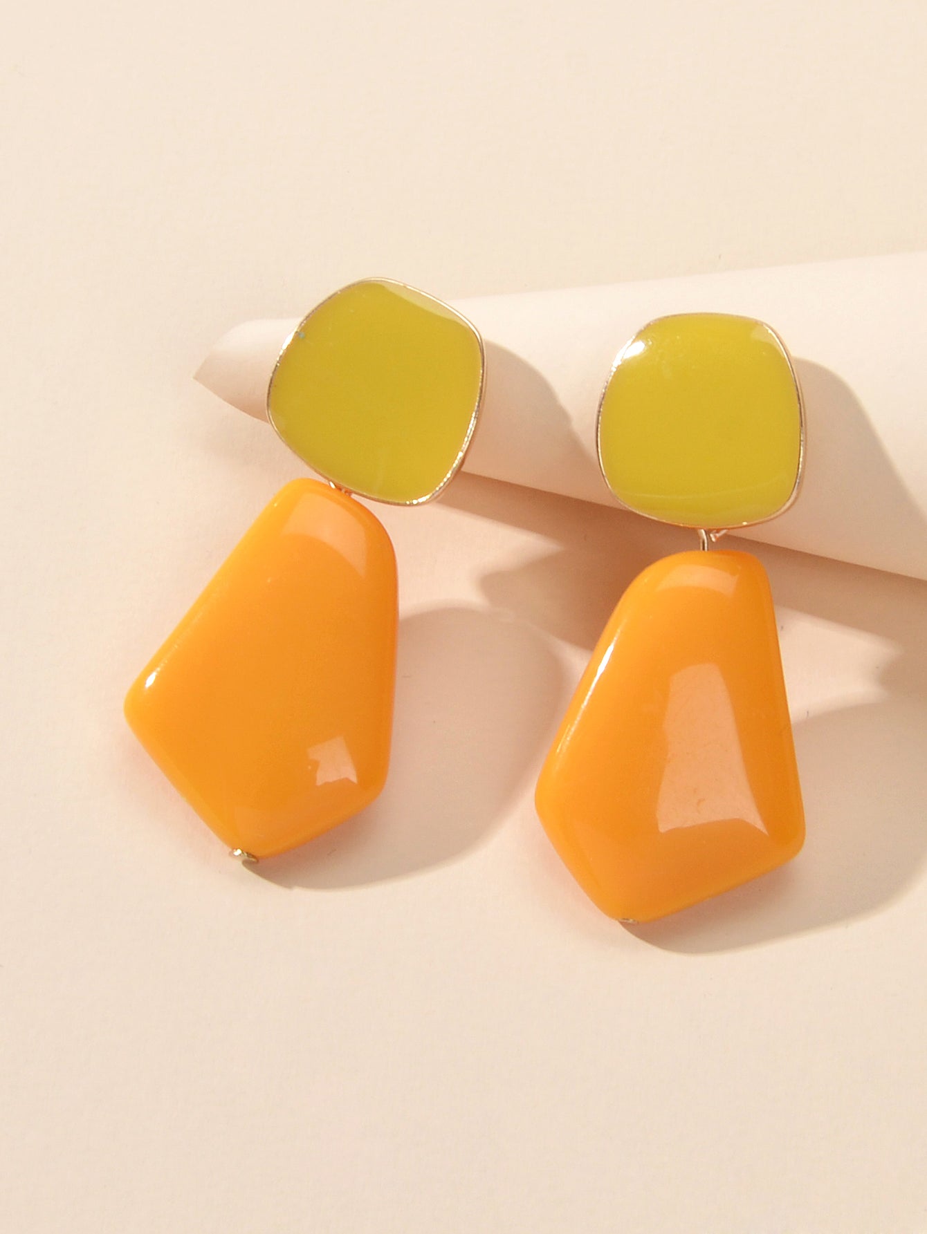 Y2k Style Trendy Candy Color Geometric Dangle Party Pierced Earrings Party Gift
