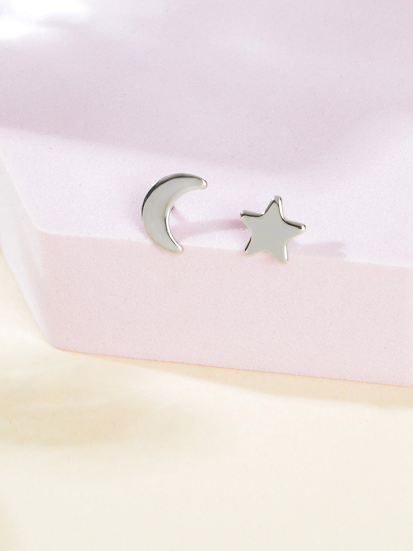 Starry Night Delight Moon and Stars Stud Earrings - Sparkle Under the Moonlight