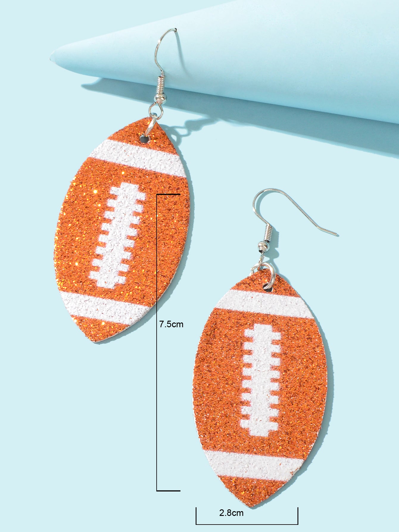 Cool Pu Leather Footy Earrings Girls Team Gift Rugby Football AFL Sports Jewelry