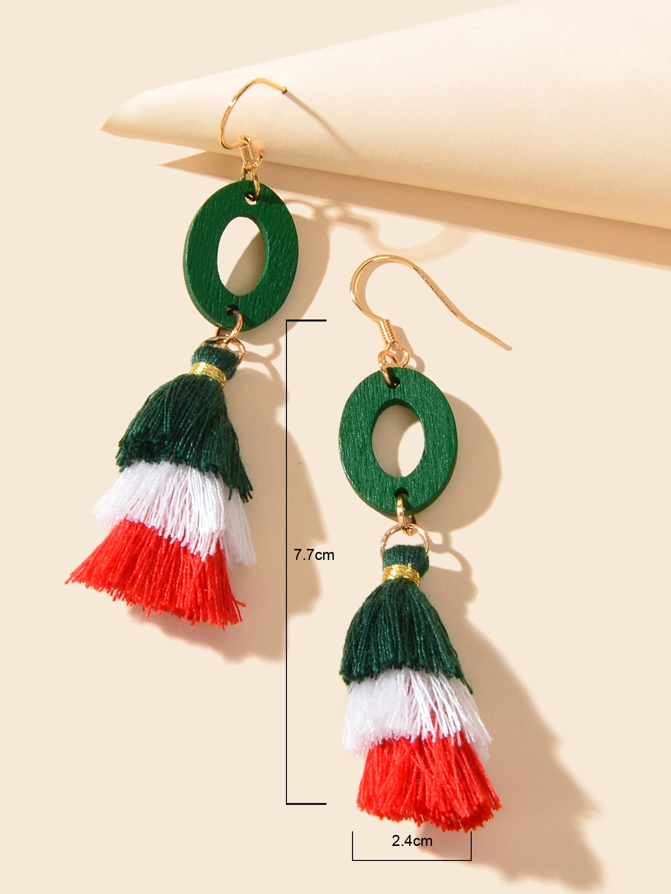 Bohemian Tiered Colourful Layered Tassel Dangle Xmas Festival Hanging Earrings