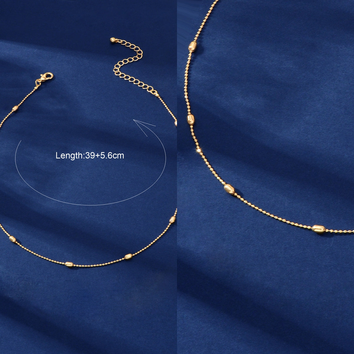 2 pcs Clearance Items AU Local Warehouse Golden Beads Chain Necklaces set Fashion Jewelry
