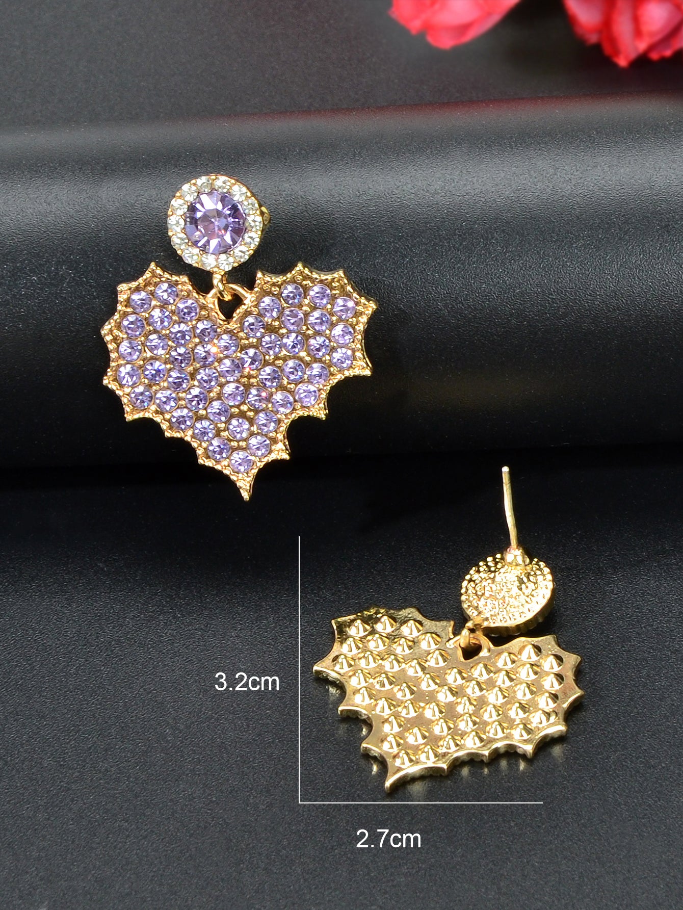 Dazzling Rhinestone Leaf Pendant Stud Earrings Elegant Nature-inspired Jewelry