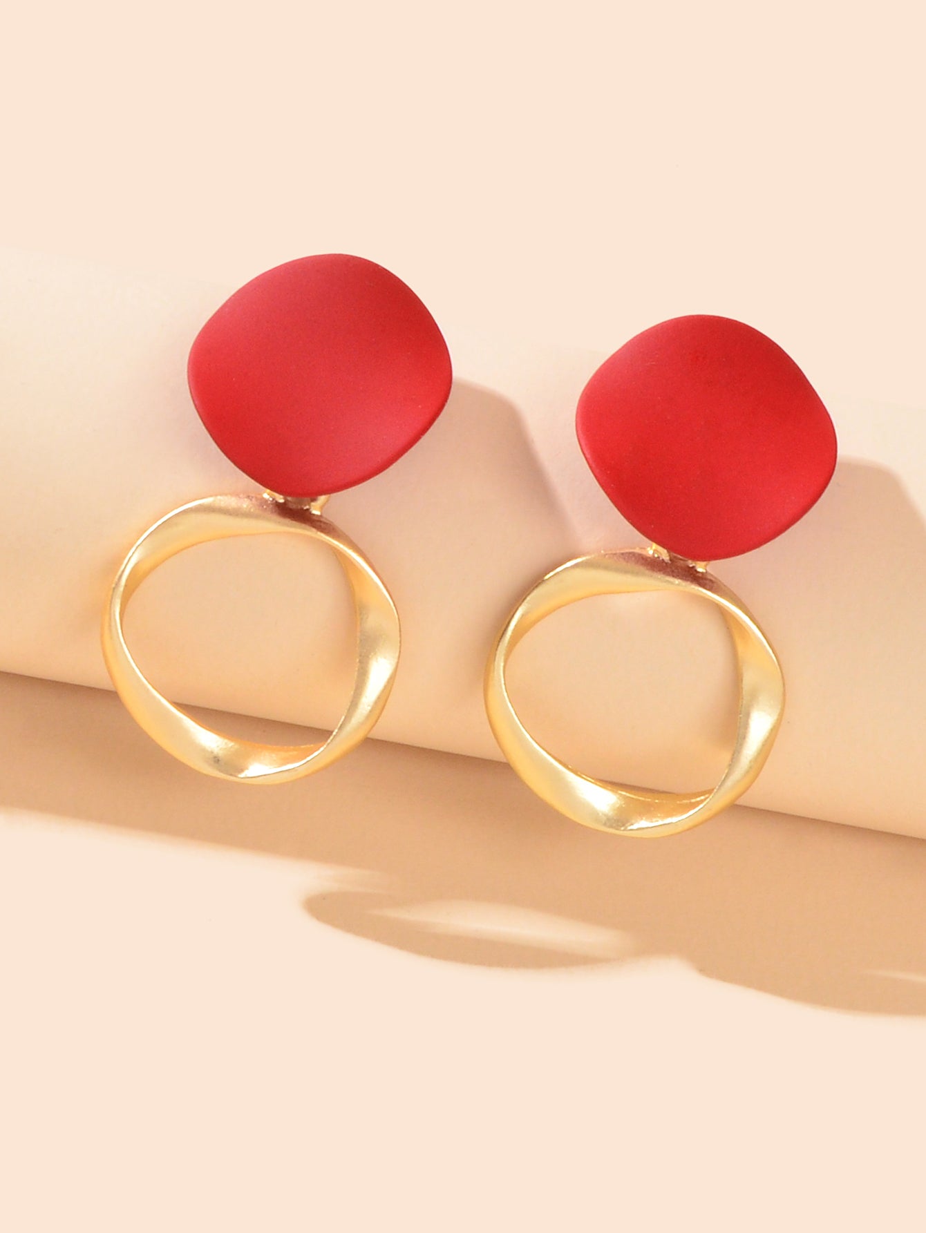 Round Dangling Stud Earrings Candy Colourful Bohemian Party Hoop Jewellery Gift