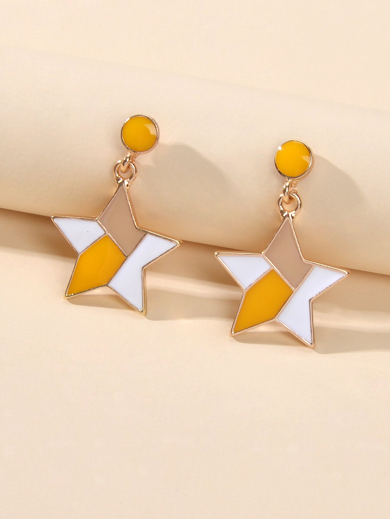 Female Jewellery Multi-colored Enamel Star Dangle Earrings Women Teen Girls Gift