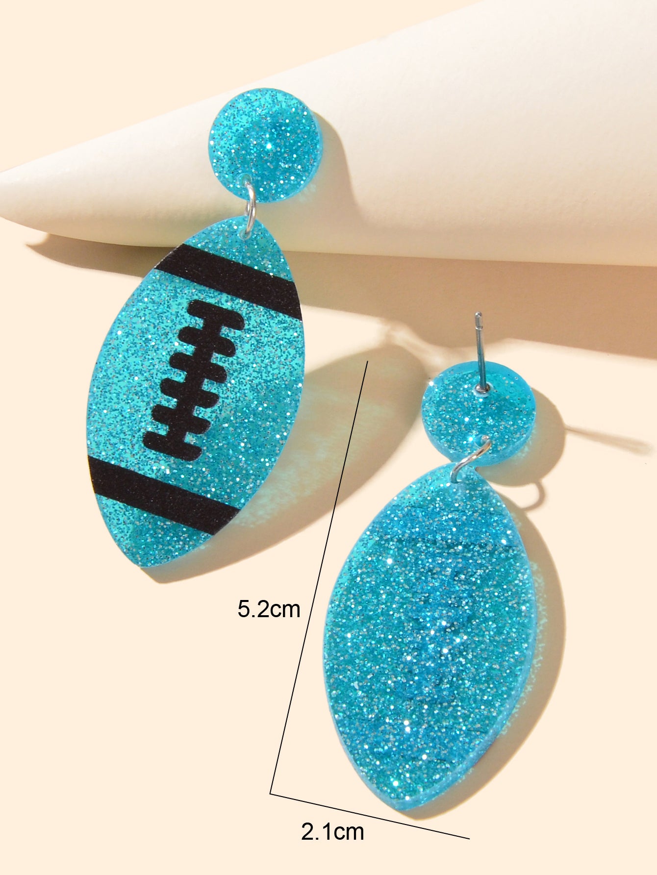 AFL Aussie Football Earrings Resin Footy Stud Rugby Australian Football Jewelry