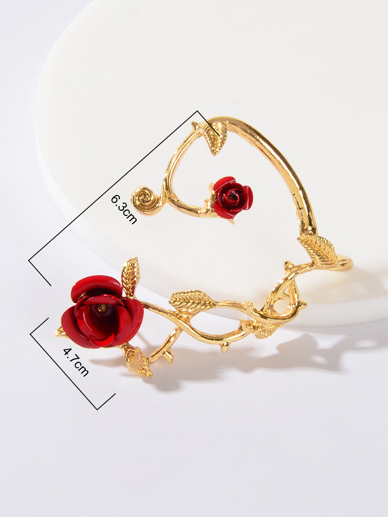 1 pc Retro Rose Flower Climbers Crawler Jacket Ear Cuff Wrap Clip Stud Earring