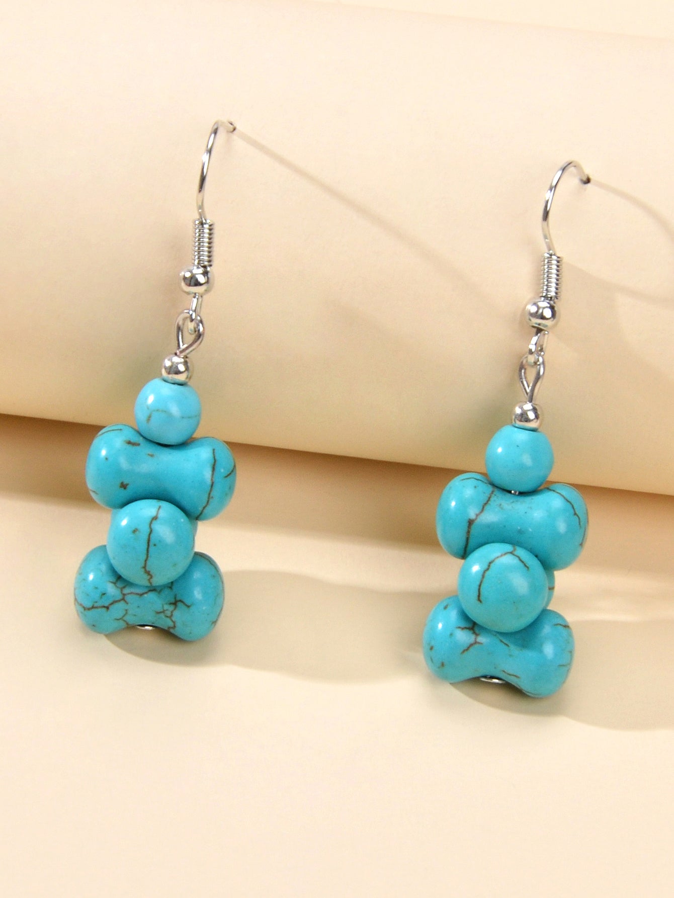 Ethnic American Jewellery Turquoise Geometric Dangle Bohemian Female Earrings