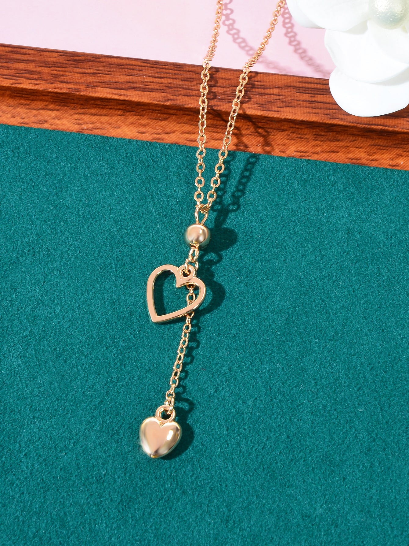 Heart-Shaped Pendant Multi-Charm Necklace Versatile Love Collection Jewellery