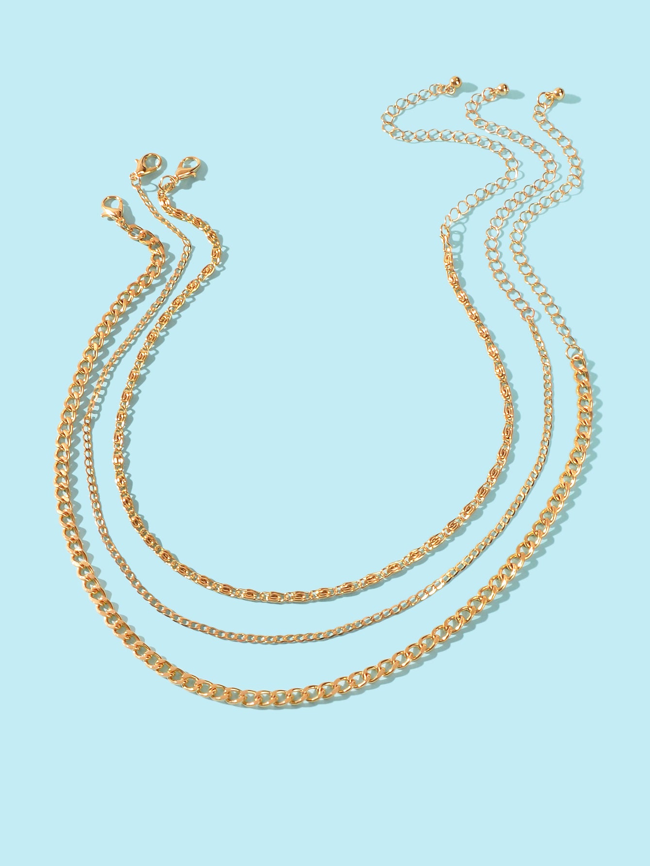 Stunning Multi-Layered Chain Link Necklace Trendy Statement Jewellery for Women