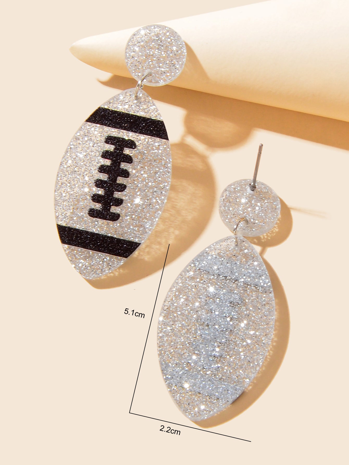 AFL Aussie Football Earrings Resin Footy Stud Rugby Australian Football Jewelry