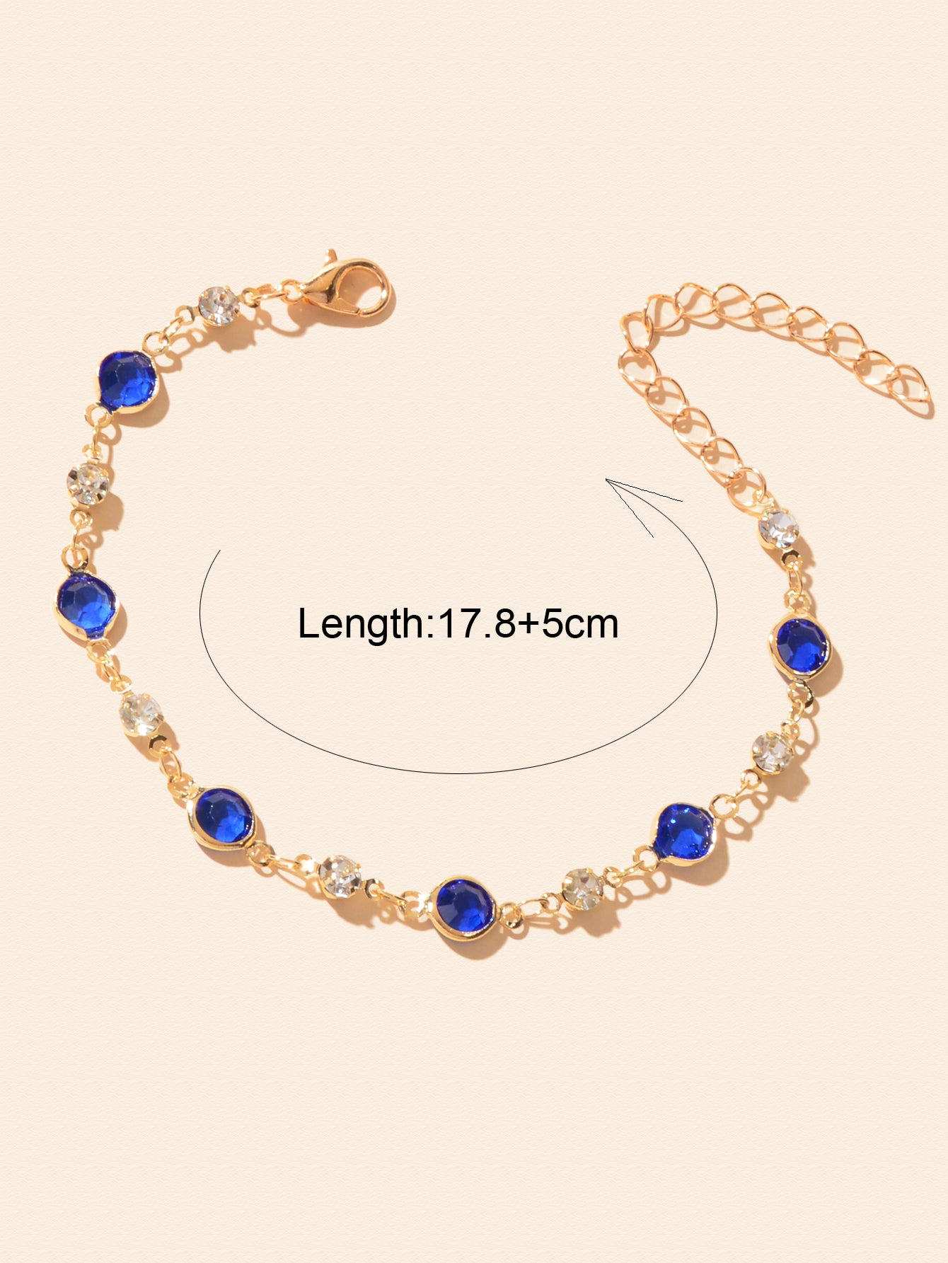 Green Transparent Rhinestone Bracelet Girls Party Jewelry Luxurious Accessories