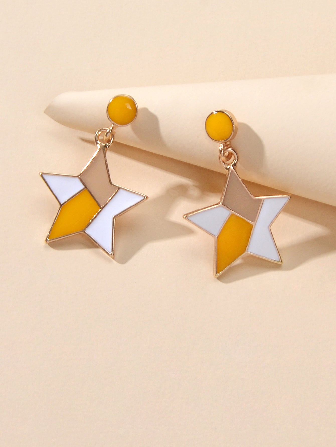 Female Jewellery Multi-colored Enamel Star Dangle Earrings Women Teen Girls Gift