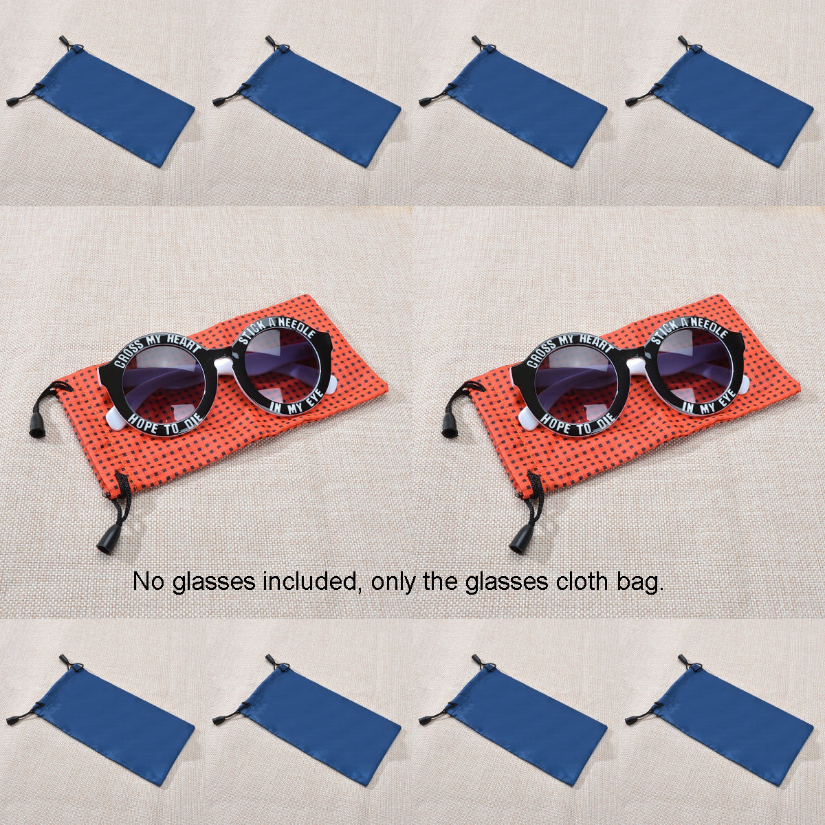 10 pcs Random color Soft Polyester Pouch Bag Glasses Sunglasses Case set Storage Bag for Eyeglasses