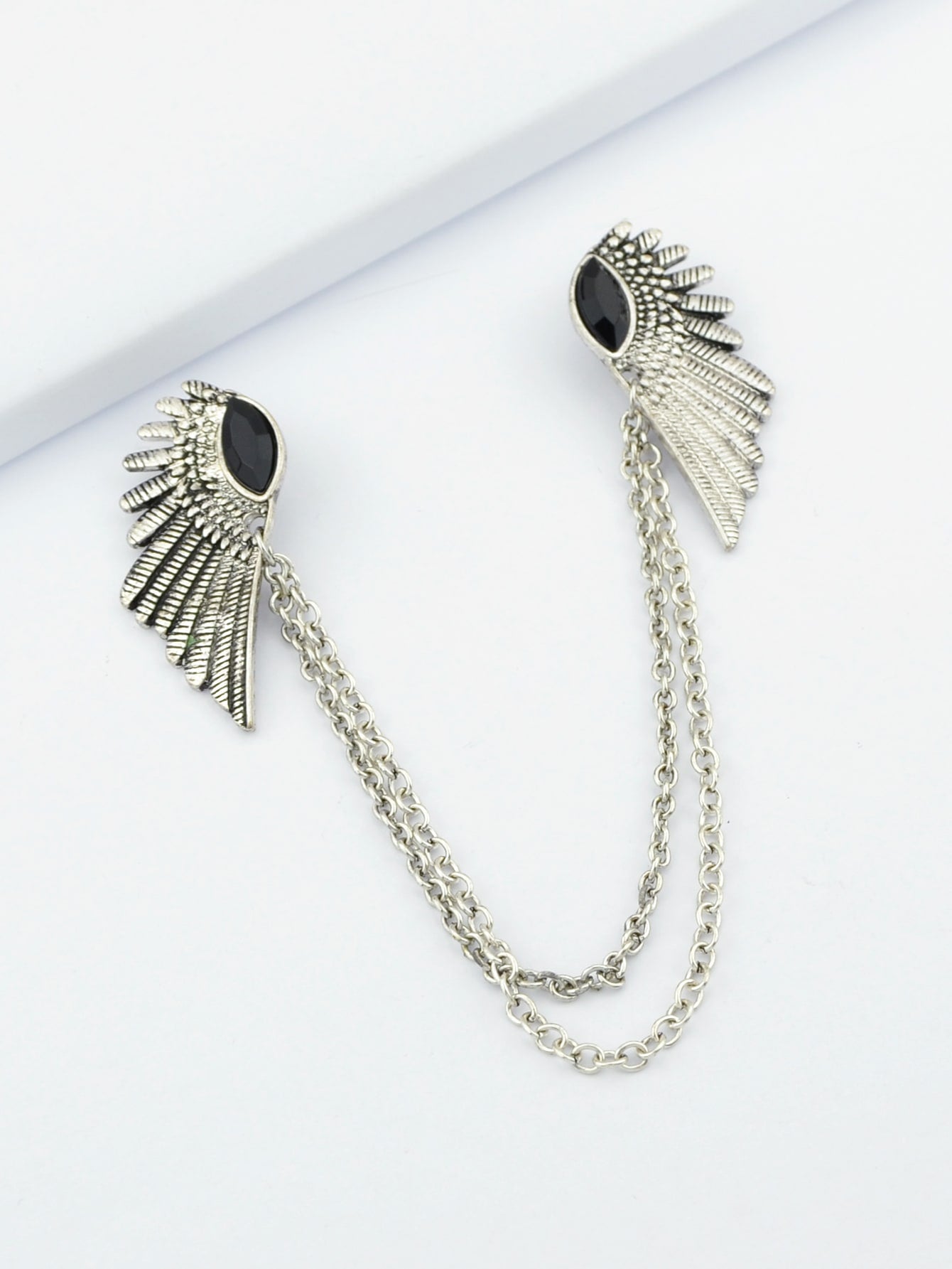 Wings Vintage Sweater Shawl Chain Clips Antique Cardigan Collar Holders Brooch