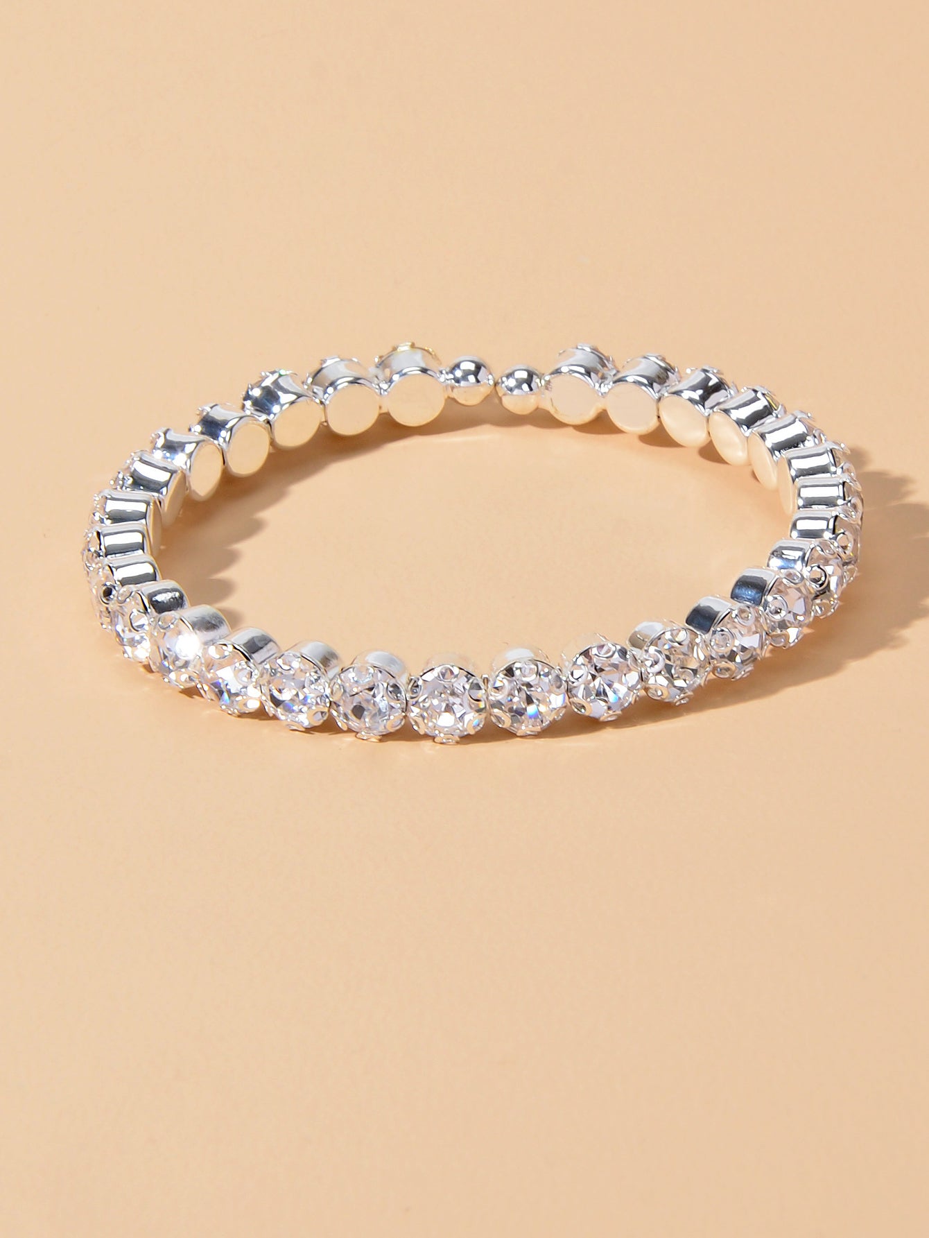 Textured Jewellery Faux Cubic Zirconia Classic Tennis Bracelet Nice Collection