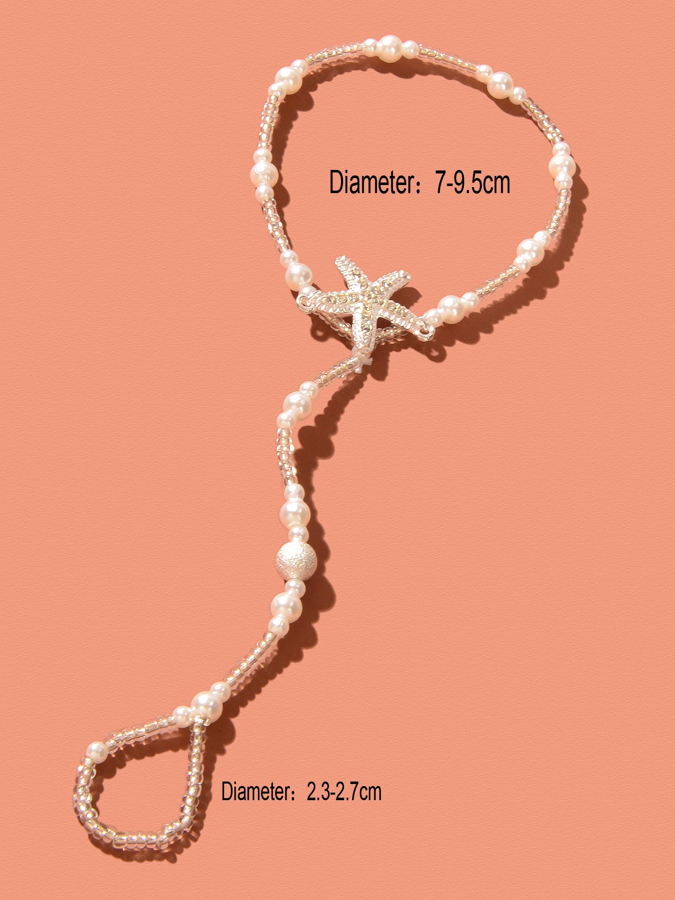 Pearl Barefoot Sandals Sea Star Anklet with Toe Ring Bracelet Beach Foot Jewelry