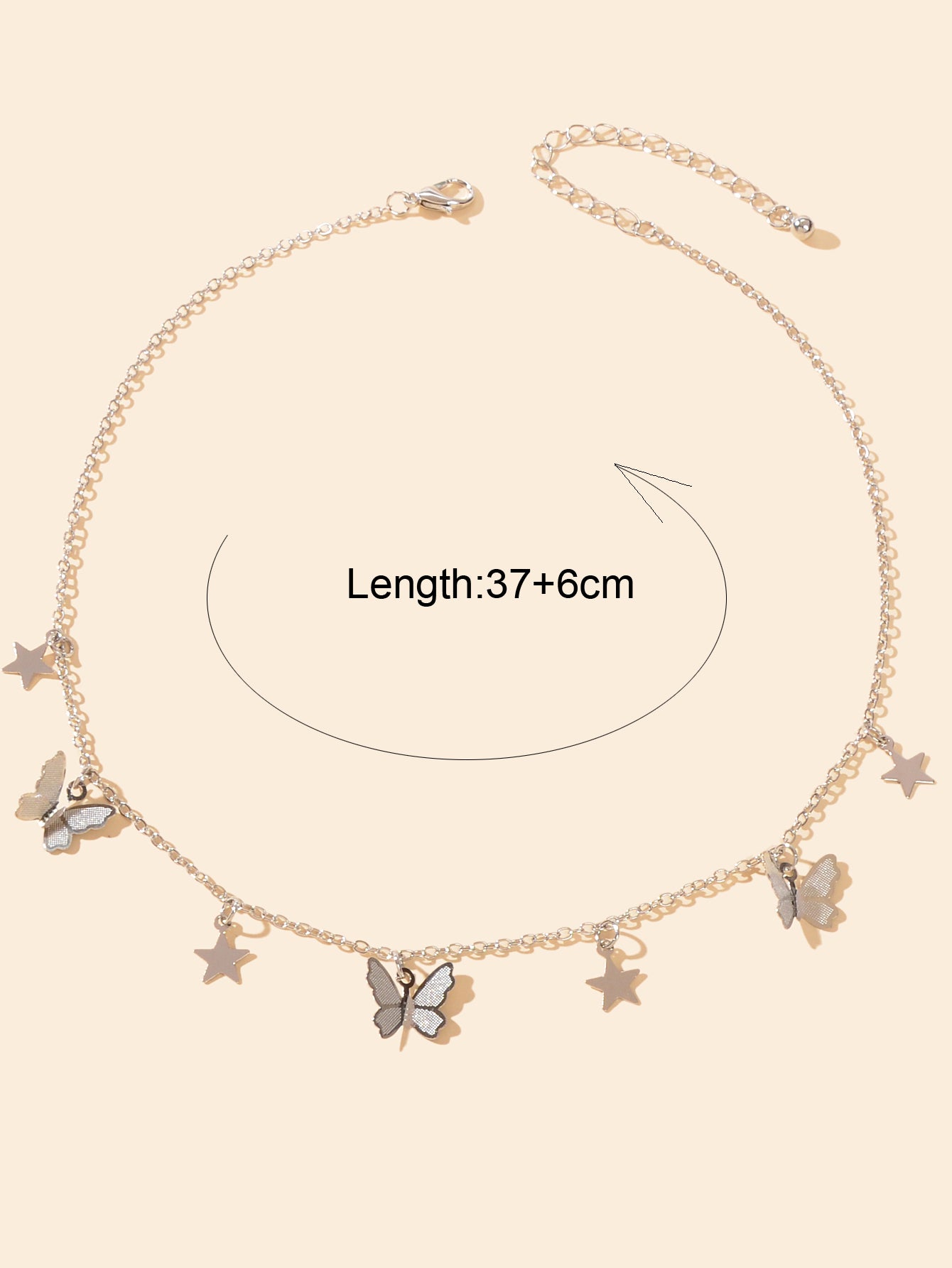 Trendy Gold Chain Star Butterfly Charm Collar Necklace Women Party Decoration