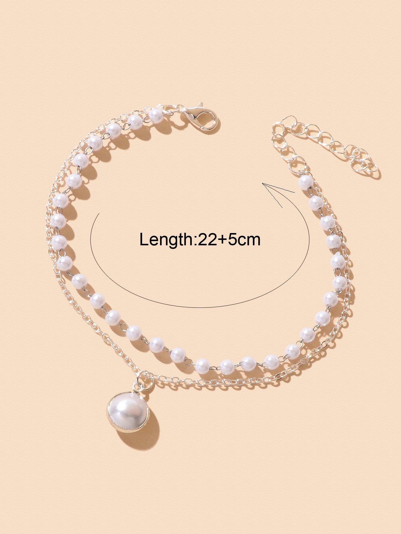 2 Layers Women Gold Pearl Charm Pendant Necklace Boho Statement Beautiful Choker