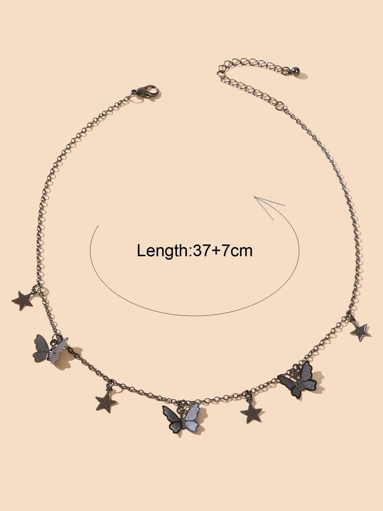 Trendy Gold Chain Star Butterfly Charm Collar Necklace Women Party Decoration