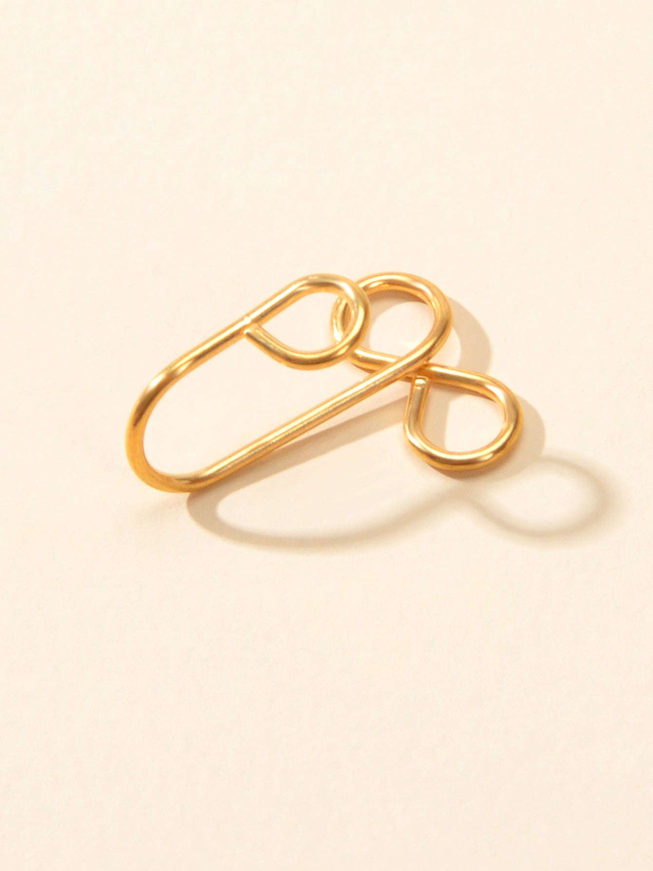 1 pc Faux Lip Ear Nose Gold Infinity Teens Non Piercing Clip On Nose Hoop Rings