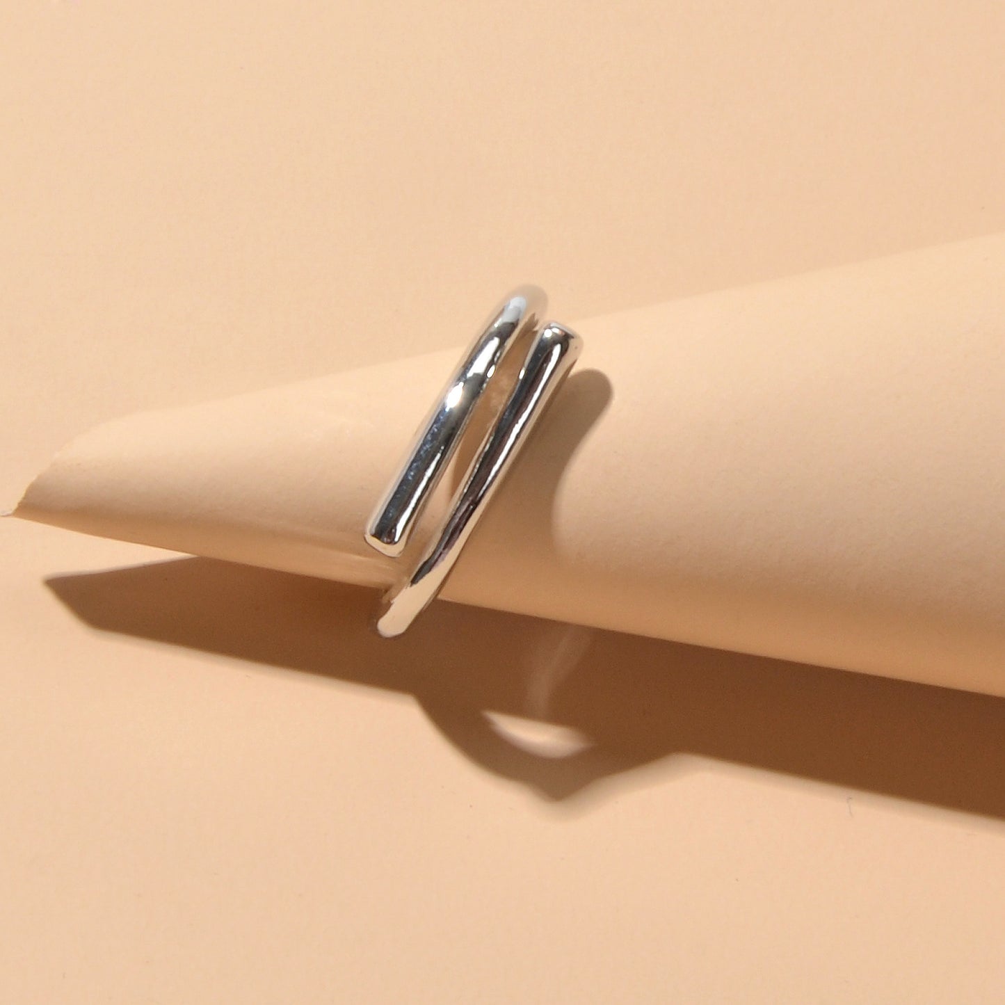 Minimalist Designer Teens Stylish Good Quality Punk Silver Colour Finger Ring