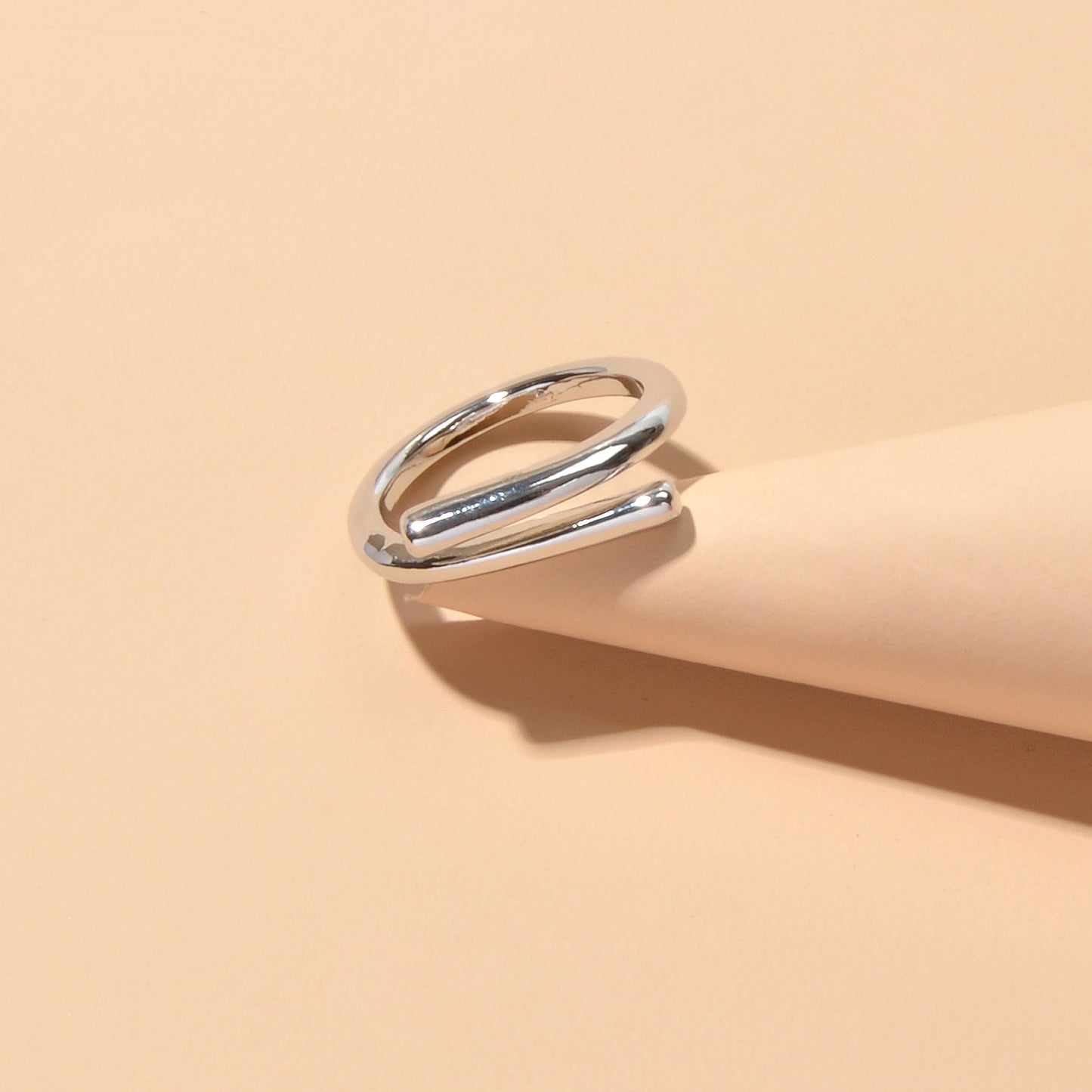 Minimalist Designer Teens Stylish Good Quality Punk Silver Colour Finger Ring