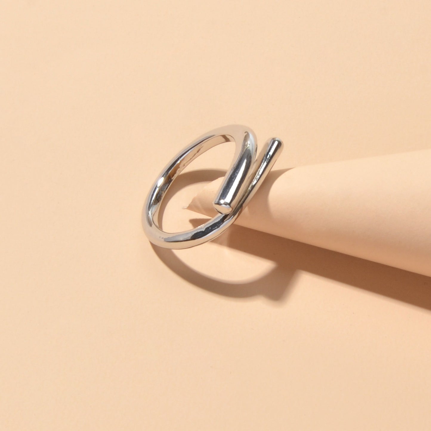 Minimalist Designer Teens Stylish Good Quality Punk Silver Colour Finger Ring