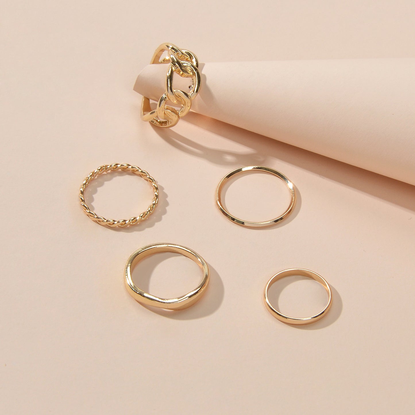Multiple 5 pcs Minimalist Gold Silver Punk Stackable Midi Knuckle Rings set Gift