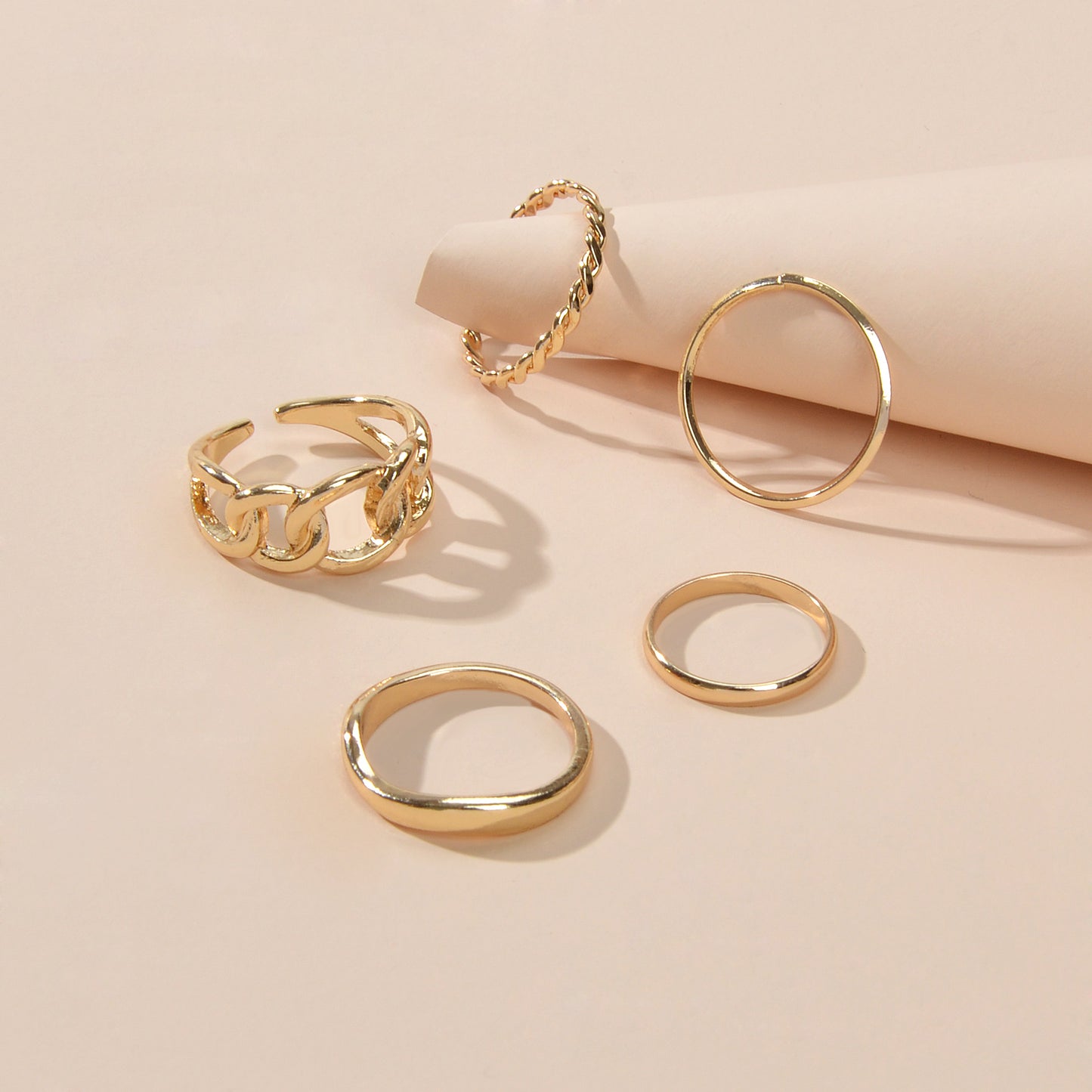 Multiple 5 pcs Minimalist Gold Silver Punk Stackable Midi Knuckle Rings set Gift