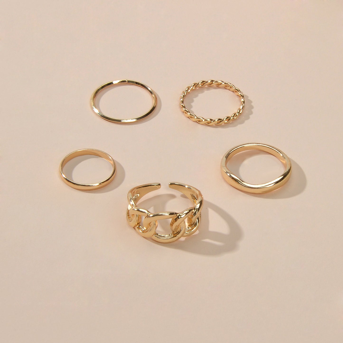 Multiple 5 pcs Minimalist Gold Silver Punk Stackable Midi Knuckle Rings set Gift