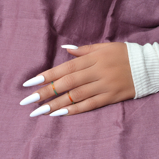 2 pcs Multi-colored Stackable Transparent Trendy Multiple Midi Finger Ring Set