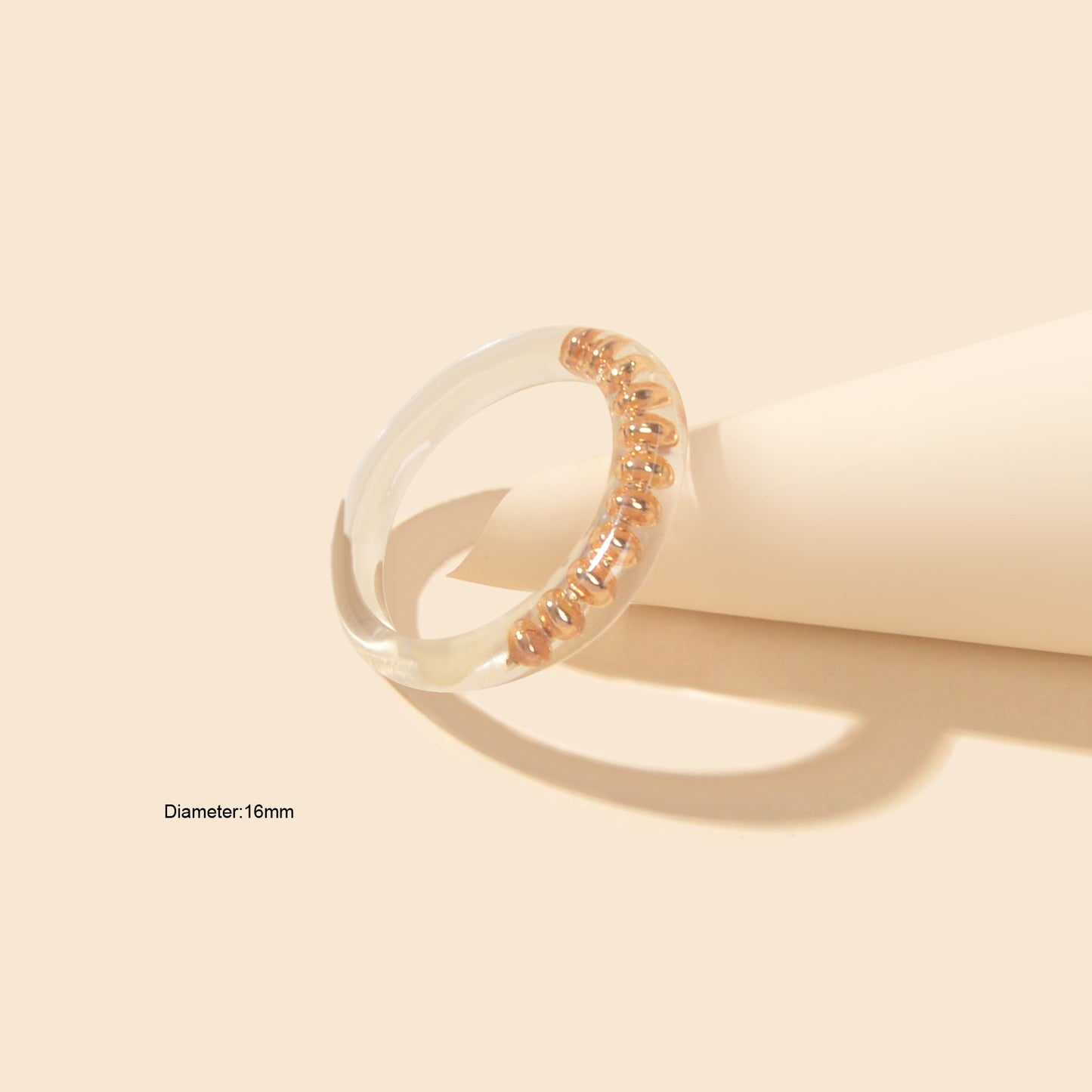 Holiday Boho Foot Jewelry 1 pc Transparent Resin Kunckle Tail Ring Midi Toe Ring