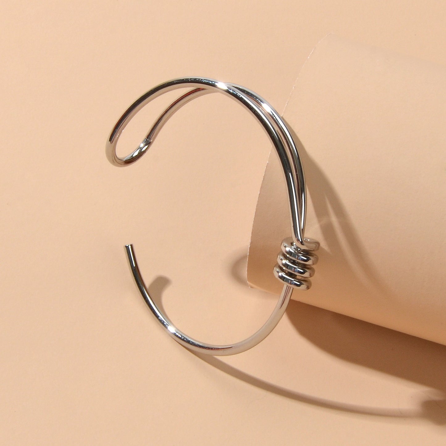 Minimalist Geometric Design Simple Delicate Thin Wrist Open Cuff Bangle Bracelet