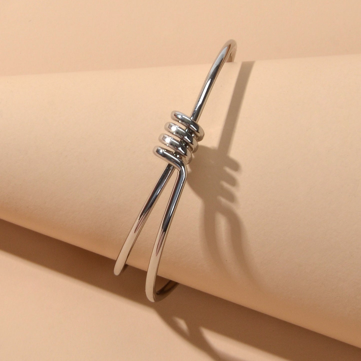 Minimalist Geometric Design Simple Delicate Thin Wrist Open Cuff Bangle Bracelet