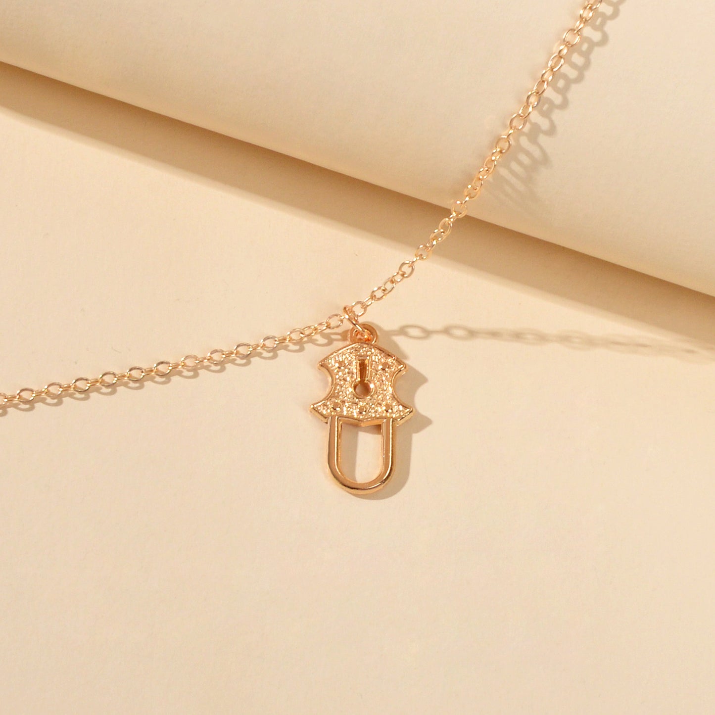 Gold Silver Chain Geometric Lock Charm Bracelet Women Unique Designer Jewellery