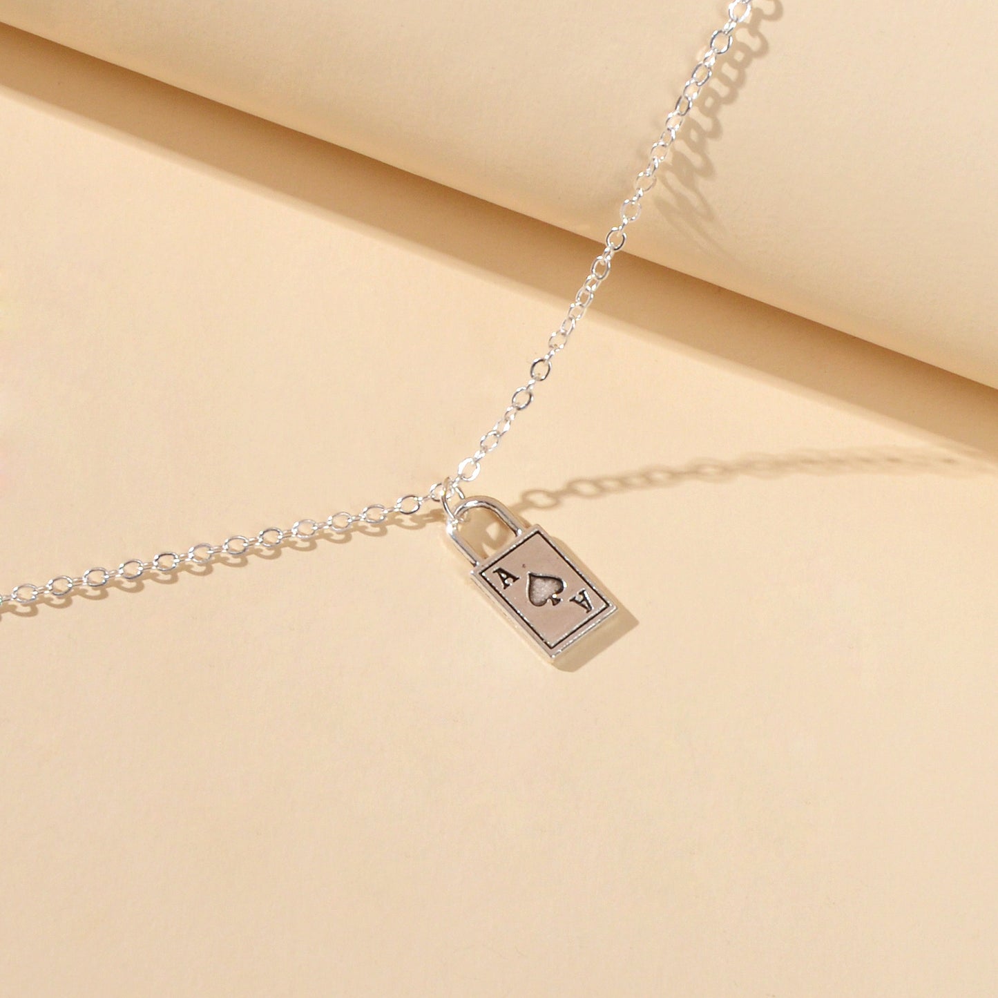 Punk Hip Hop Style Jewellery Silver Chain Playing Cards Charm Women Bracelets