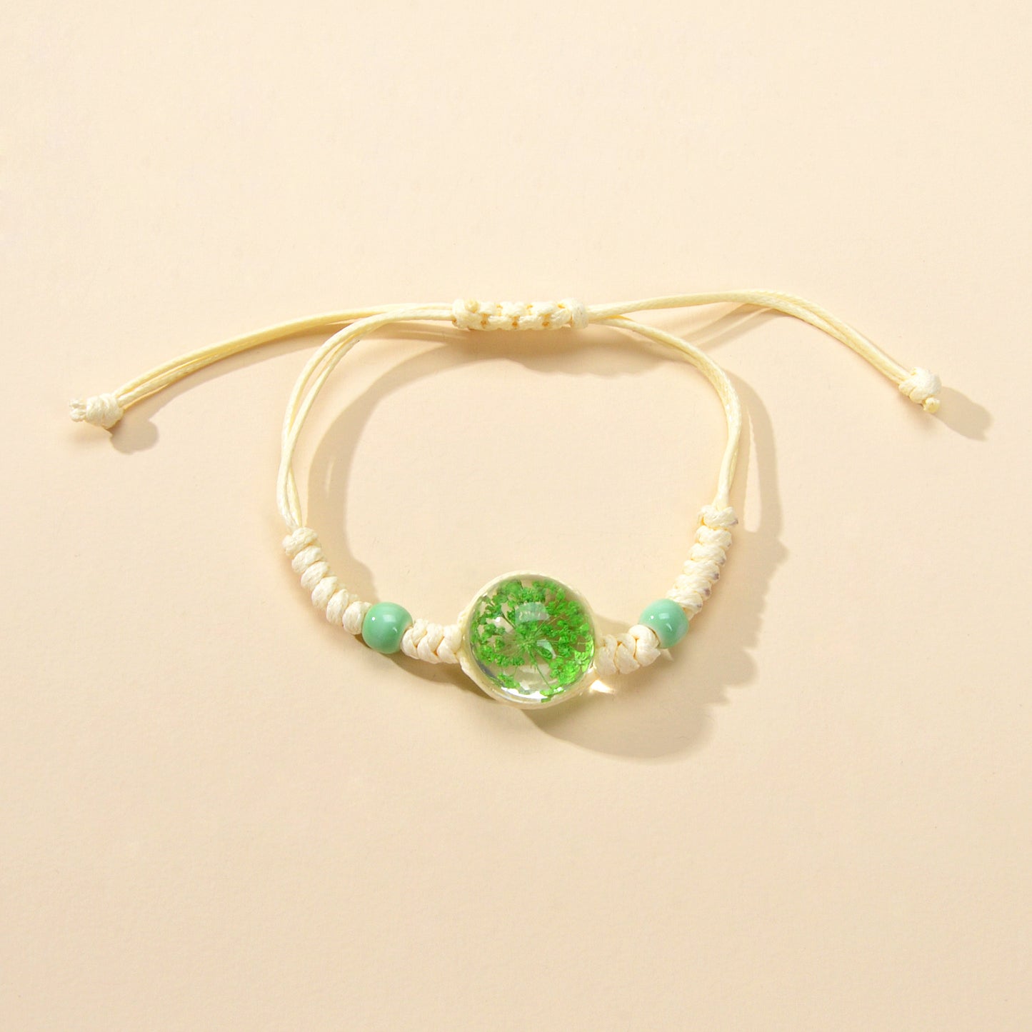 Ethnic Jewellery Handmade Braided Flower Decor Adjustable Rope Bohemian Bracelet