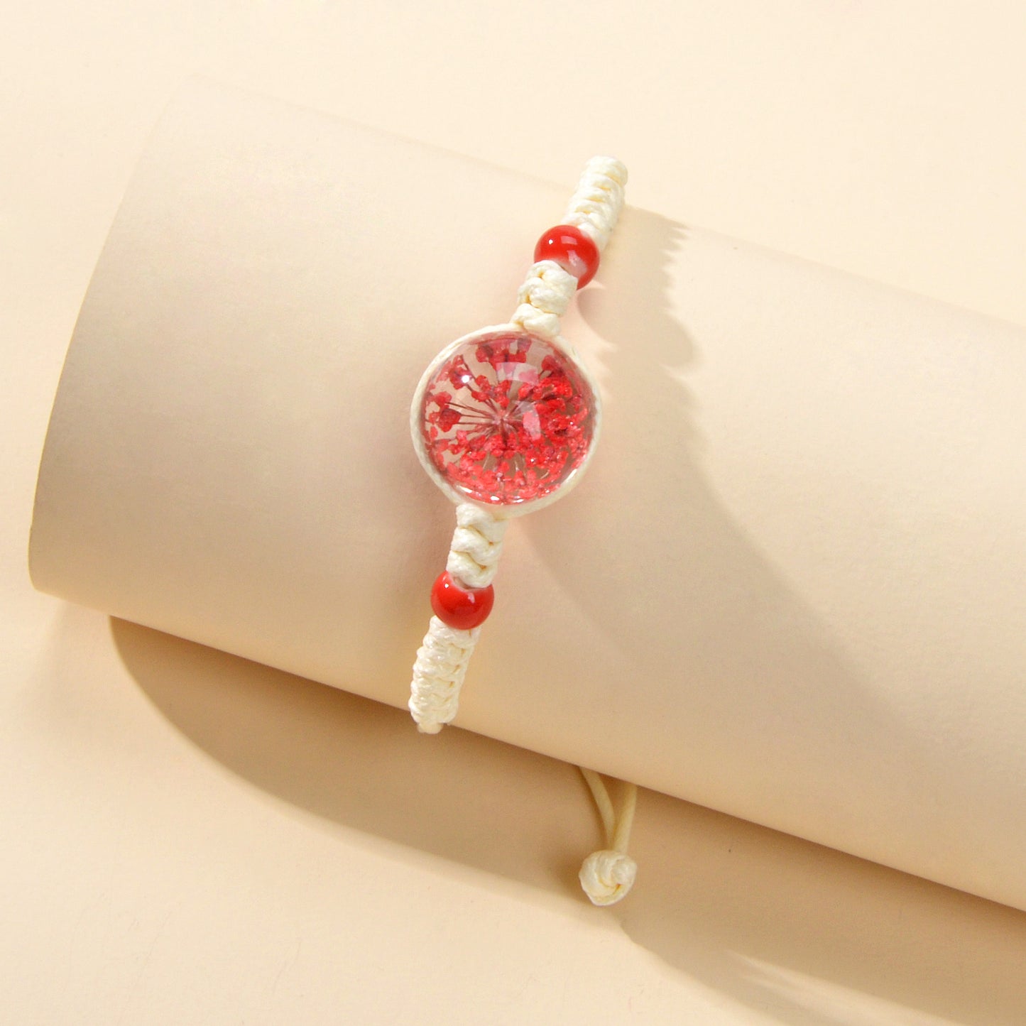 Ethnic Jewellery Handmade Braided Flower Decor Adjustable Rope Bohemian Bracelet