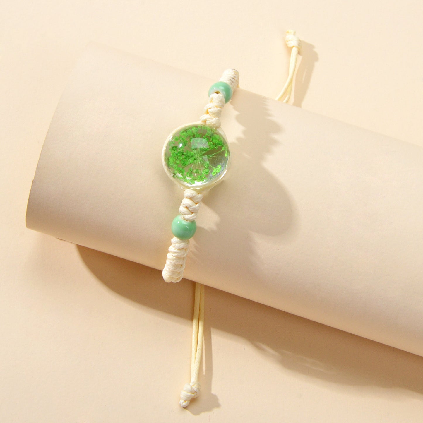 Ethnic Jewellery Handmade Braided Flower Decor Adjustable Rope Bohemian Bracelet