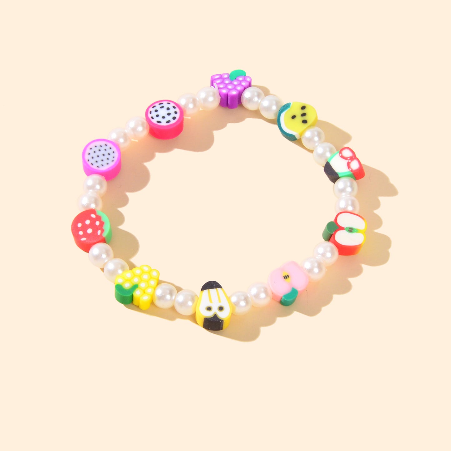 Lovely Colorful Watermelon Apple Elastic Bracelet Fruit Funny Gift Jewellery