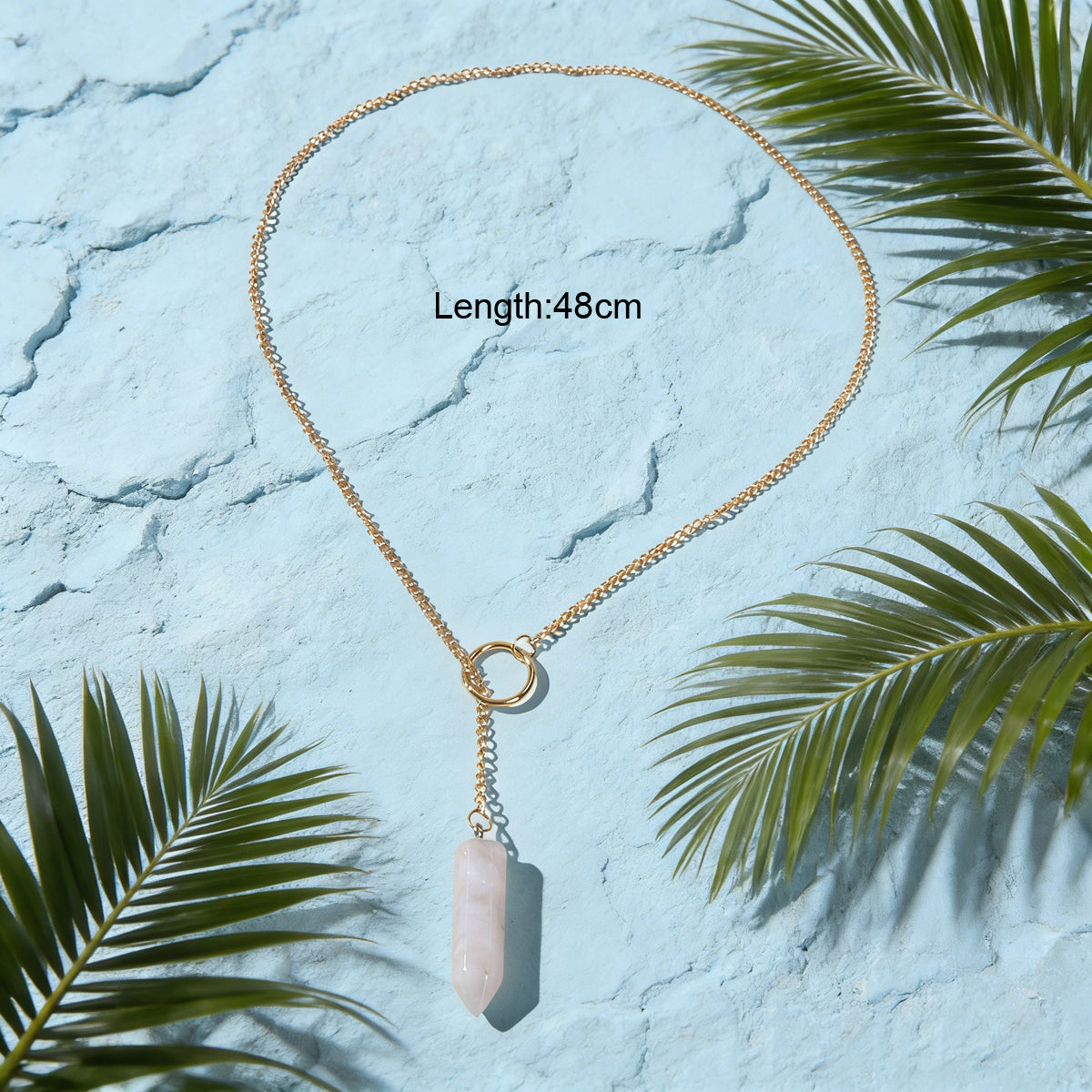Hexagonal Quartz Point Chakra Pendant Chain Necklace Drop Charm Jewellery Gift