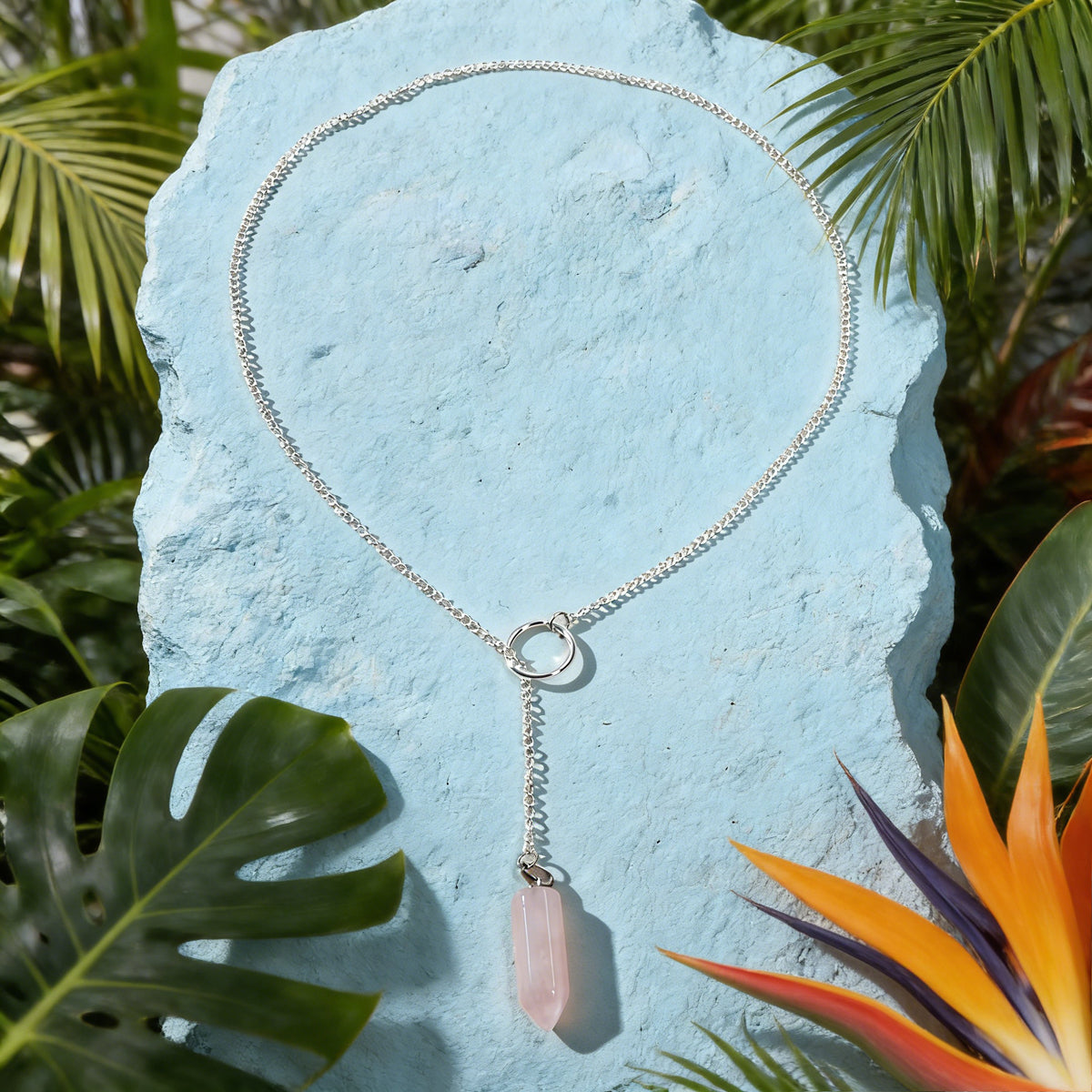 Hexagonal Quartz Point Chakra Pendant Chain Necklace Drop Charm Jewellery Gift